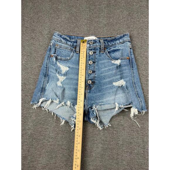 Abercrombie‎ & Fitch Ultra High Rise Denim Shorts Size 26 - Picture 5 of 9